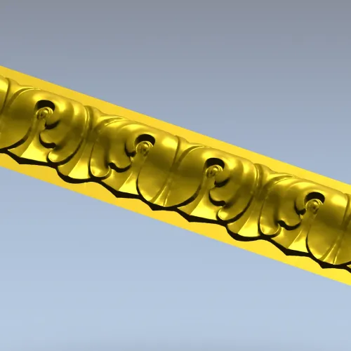 Acanthus Baguette - STL 3D Model for CNC Milling