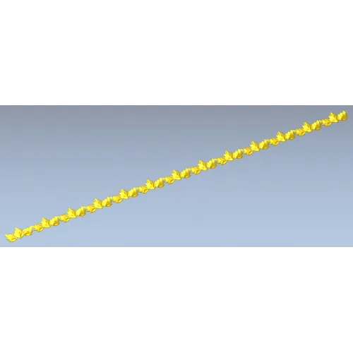 Laurel Leaf Linear Moulding - STL 3D Model for CNC
