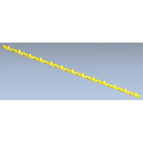 Laurel Leaf Linear Moulding - STL 3D Model for CNC