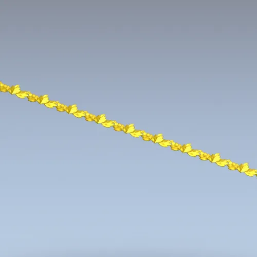 Laurel Leaf Linear Moulding - STL 3D Model for CNC