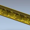 Багет с розеттами и акантом - STL для ЧПУ