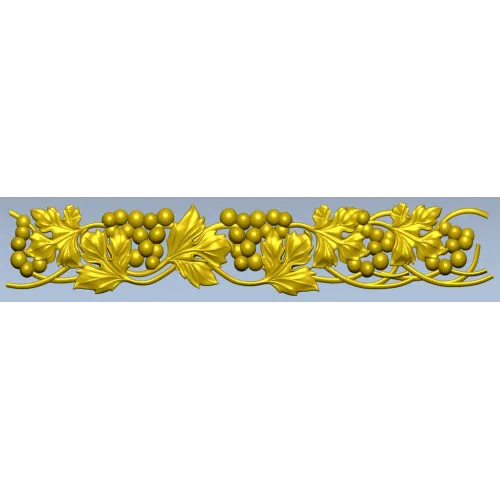 Grapevine Frieze STL for CNC Carving