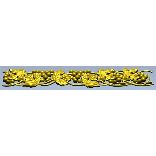 Grapevine Frieze STL for CNC Carving