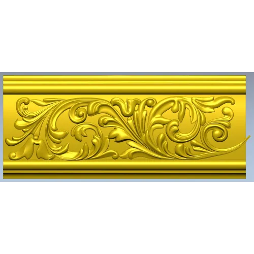 Ornate Acanthus Baguette - STL 3D Model for CNC