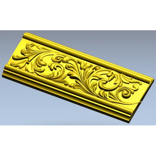 Ornate Acanthus Baguette - STL 3D Model for CNC