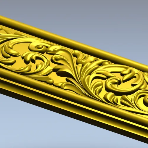 Ornate Acanthus Baguette - STL 3D Model for CNC