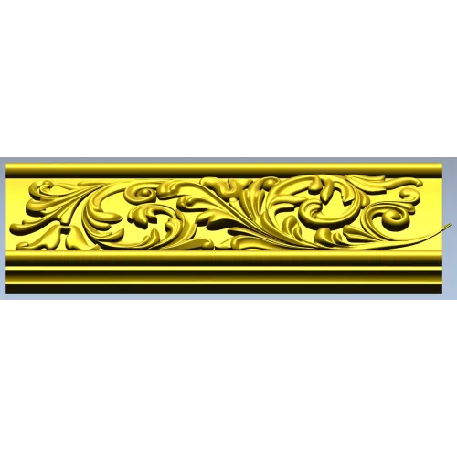 Ornate Acanthus Baguette - STL 3D Model for CNC