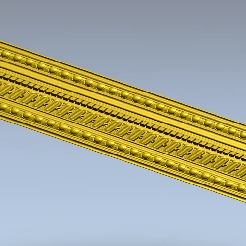 Классический багет с орнаментом - 3D модель STL для ЧПУ