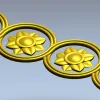 Рельефный бордюр с розетками - 3D модель STL для ЧПУ