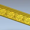 Розеттный бордюр - stl модель для ЧПУ, декоративный багет для фрезера