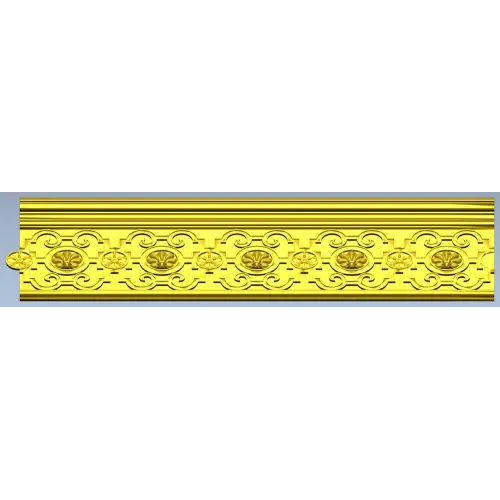 Розеттный бордюр - stl модель для ЧПУ, декоративный багет для фрезера