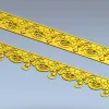 Ornamental Ringed Baguette - STL 3D model for CNC