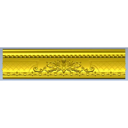Rosa Aurea Frieze - ornate baguette STL model for CNC