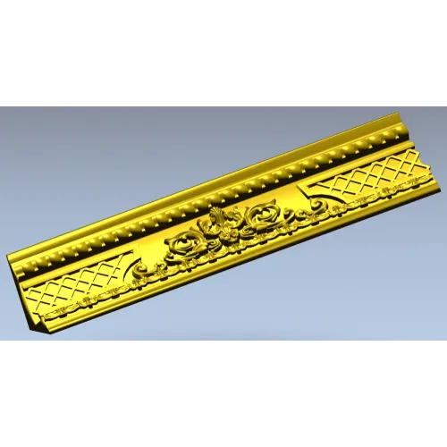 Rosa Aurea Frieze - ornate baguette STL model for CNC