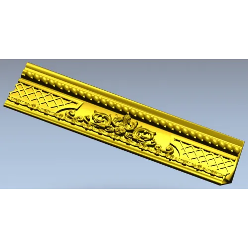 Rosa Aurea Frieze - ornate baguette STL model for CNC