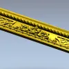 Rosa Aurea Frieze - ornate baguette STL model for CNC