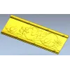 Floral Scroll Baguette - STL 3D model for CNC