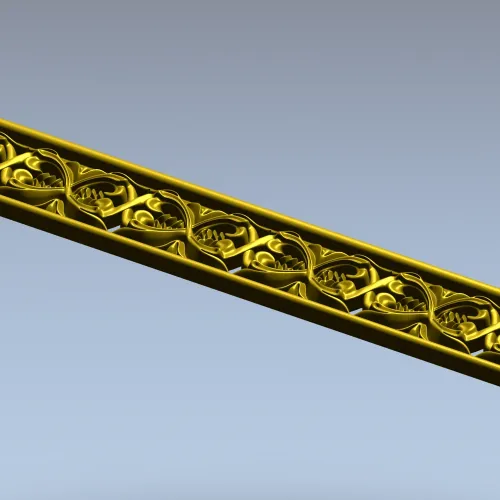 Резной багет в витом орнаменте - 3D модель STL