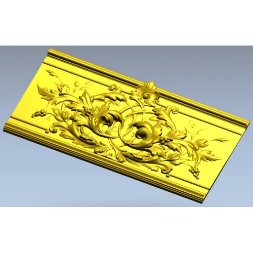 Ornate Acanthus Baguette STL 3D Model for CNC