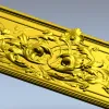 Ornate Acanthus Baguette STL 3D Model for CNC