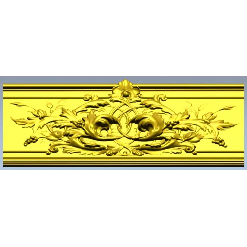 Ornate Acanthus Baguette STL 3D Model for CNC