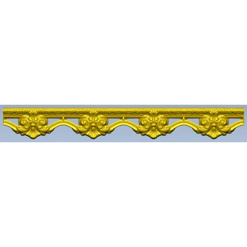 Rococo Floral Baguette STL for CNC
