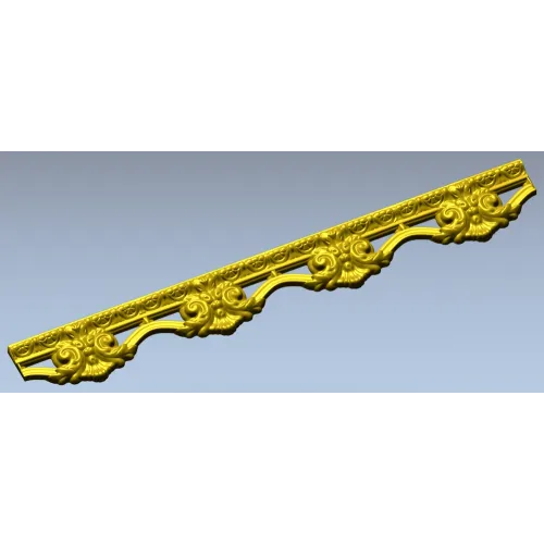 Rococo Floral Baguette STL for CNC