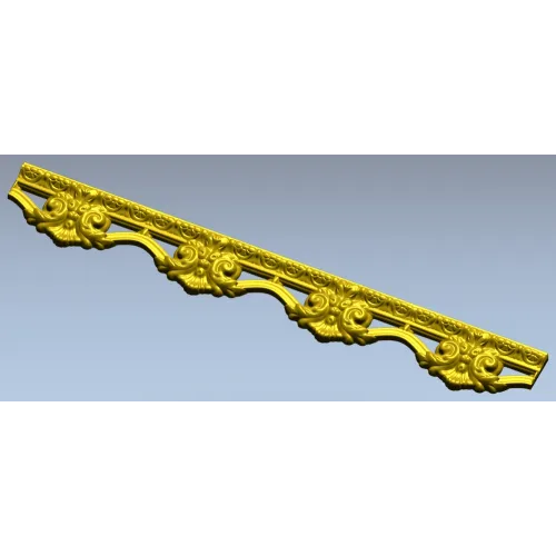 Rococo Floral Baguette STL for CNC