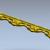 Rococo Floral Baguette STL for CNC