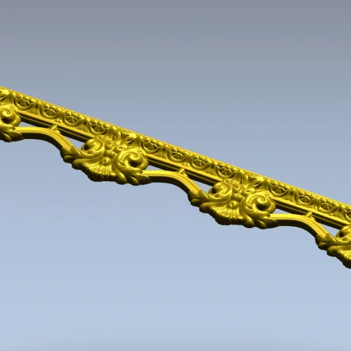 Rococo Floral Baguette STL for CNC