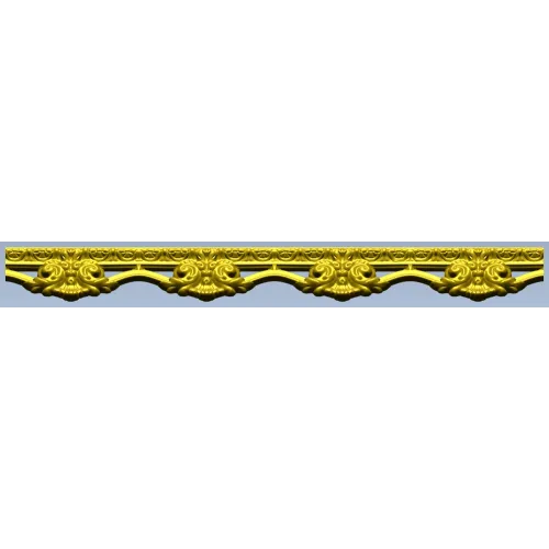 Rococo Floral Baguette STL for CNC