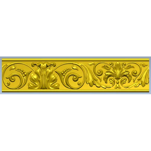 Ornamental Acanthus Baguette STL for CNC
