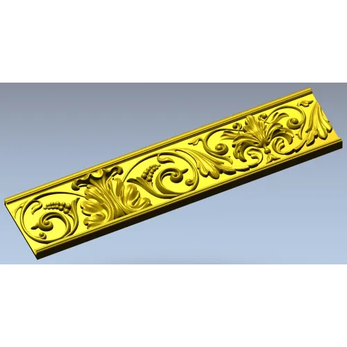 Ornamental Acanthus Baguette STL for CNC