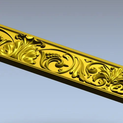Ornamental Acanthus Baguette STL for CNC