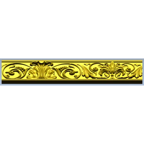 Ornamental Acanthus Baguette STL for CNC