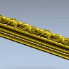 Резной багет с акантовыми медальонами - stl модель для ЧПУ