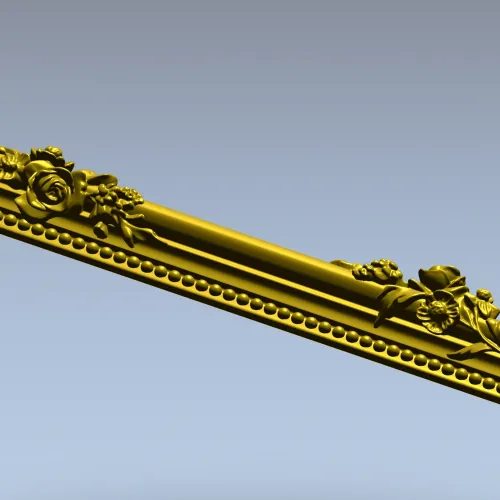Багет с розами - высокодетализированная 3D модель STL для ЧПУ