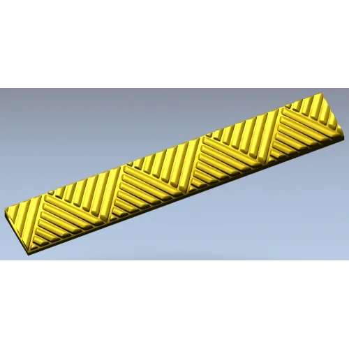 Chevron baguette - decorative 3D STL model for CNC routing