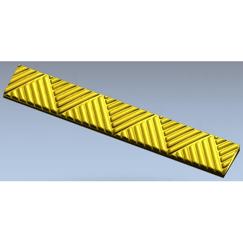 Chevron baguette - decorative 3D STL model for CNC routing