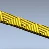 Chevron baguette - decorative 3D STL model for CNC routing