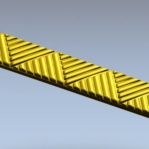 Chevron baguette - decorative 3D STL model for CNC routing