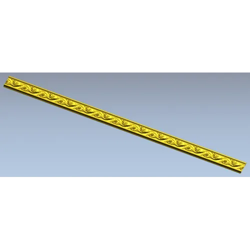 Narrow Floral Baguette STL for CNC