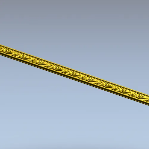 Narrow Floral Baguette STL for CNC