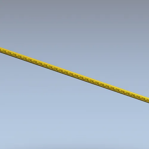 Slim Baguette Decorative Trim STL for CNC
