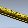 Daisy Arc Baguette - STL 3D model for CNC carving