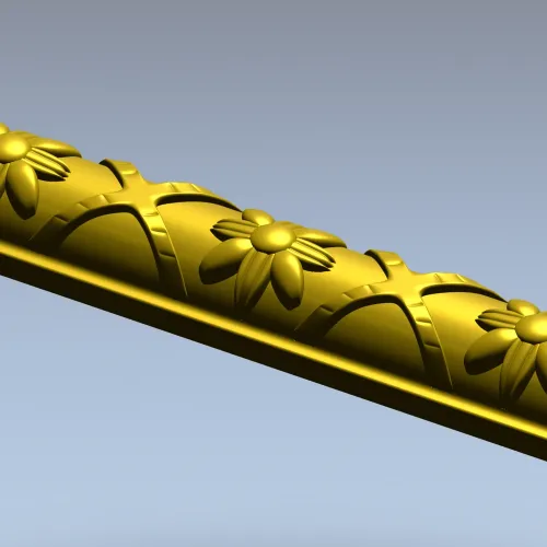 Daisy Arc Baguette - STL 3D model for CNC carving