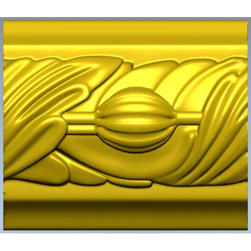 Classical Seedpod Baguette STL for CNC