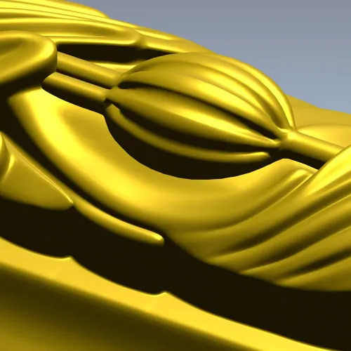 Classical Seedpod Baguette STL for CNC