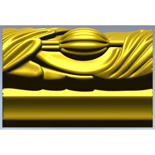 Classical Seedpod Baguette STL for CNC