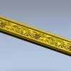 Классический багет с розетками и акантовым орнаментом - STL модель для ЧПУ